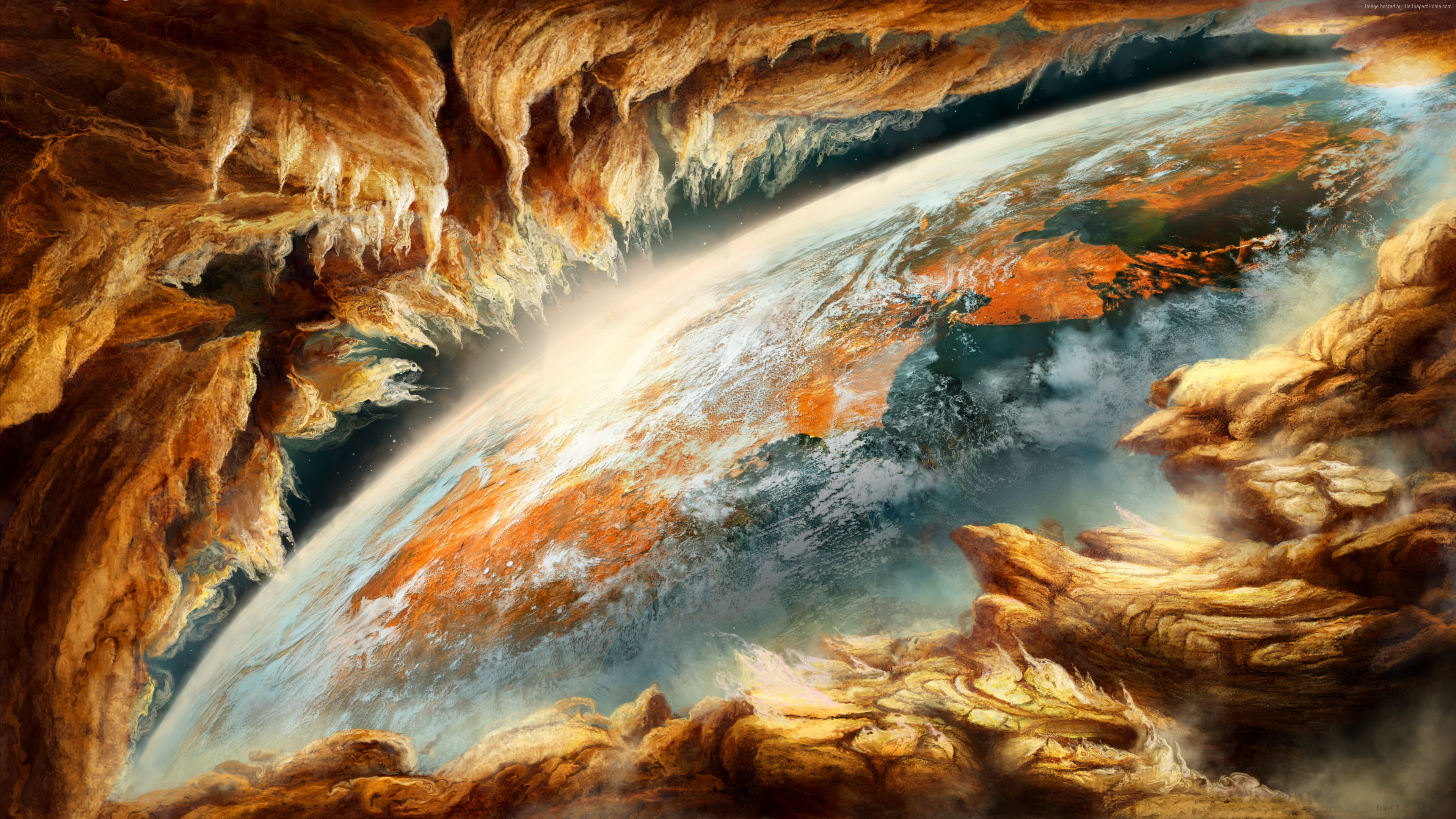 Wallpaper Earth, planet, 8k, Space Wallpaper Download - High Resolution